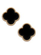 Resin Quatrefoil Stud Earring - Willow and Queen