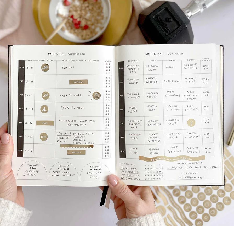 My Daily Fitness Planner -  Workout and Meal Planner | Multiple Color Options - Willow and Queen