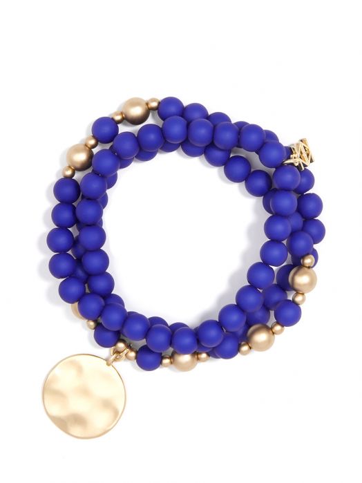 Matte Beaded Wrap Charm Bracelet | Multiple Colors - Willow and Queen