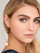 Heart And Pearl Statement Drop Earrings - Willow and Queen