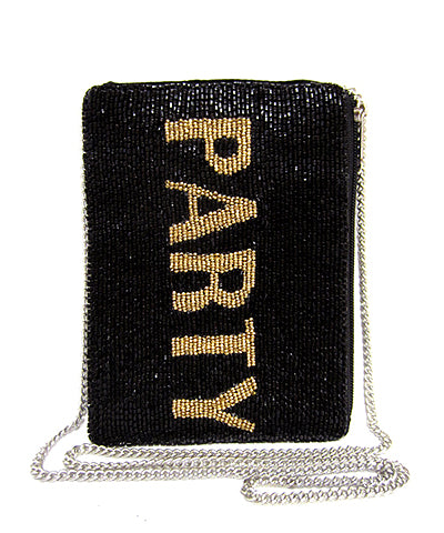Statement Beaded Pouch: PARTY! - Willow and Queen