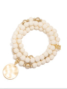 Matte Beaded Wrap Charm Bracelet | Multiple Colors - Willow and Queen