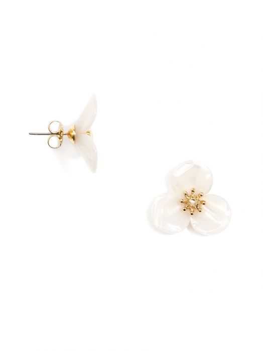 Tortoise Lotus Stud Earring | Multiple Colors - Willow and Queen