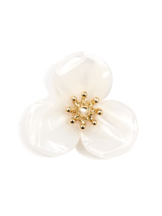Tortoise Lotus Stud Earring | Multiple Colors - Willow and Queen
